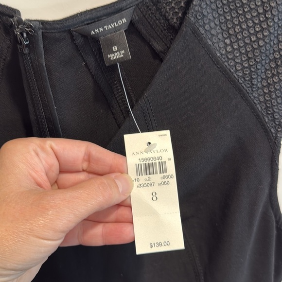 Ann Taylor Black Textured Midi Dress - Picture 5 of 11